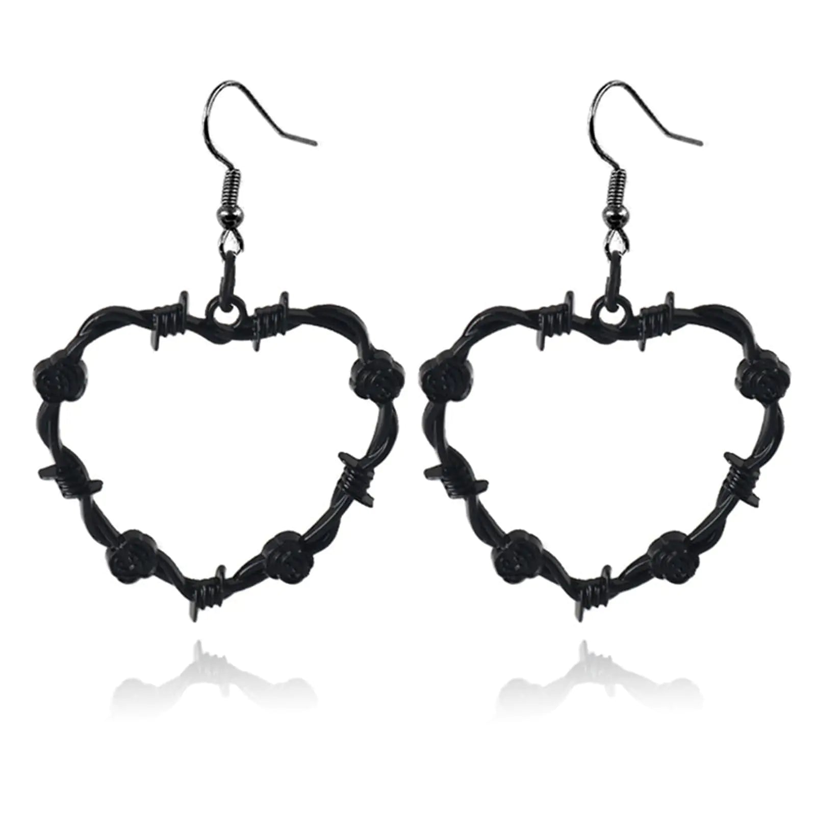 Gothic Thorn Heart Earrings | Dark Romantic Statement Jewelry