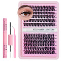 Lash Extensions Cluster DIY Lashes 240pcs 40D 60D 8-16mm Eyelash Clusters Individual Lashes Lash Kit Think Band Lash Kit.