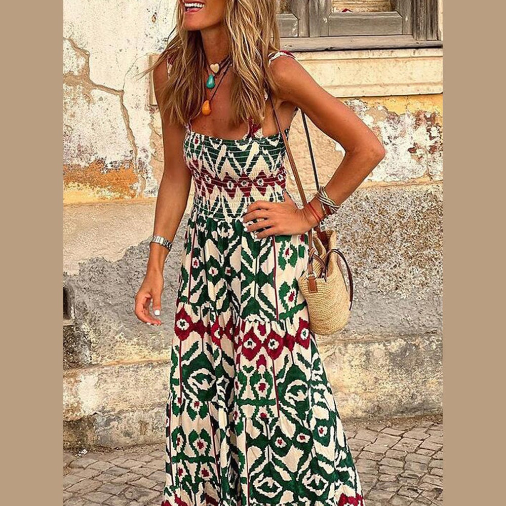 New Viral Printed Sling Dress for Summer Women