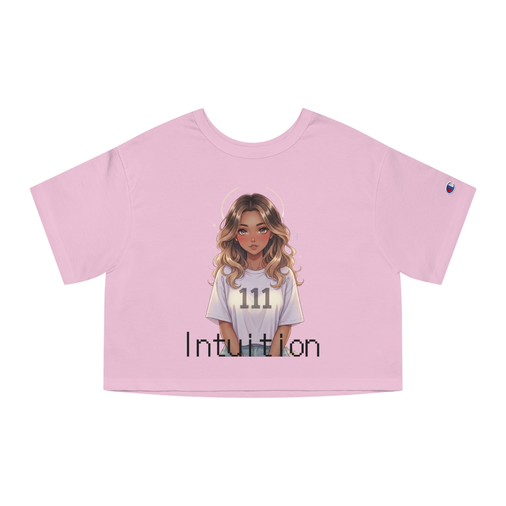 Intuition 111 Cropped T‑Shirt | Cute Girl Graphic Crop Top | Y2k Baggy Crop Top