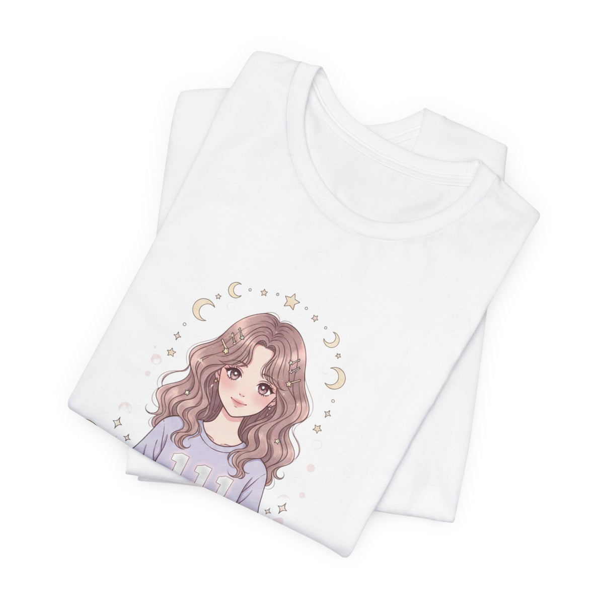 Intuition Girl Illustration T-Shirt | Mystic Moon, Tea, Book - Midnight Solstice Occult Shop