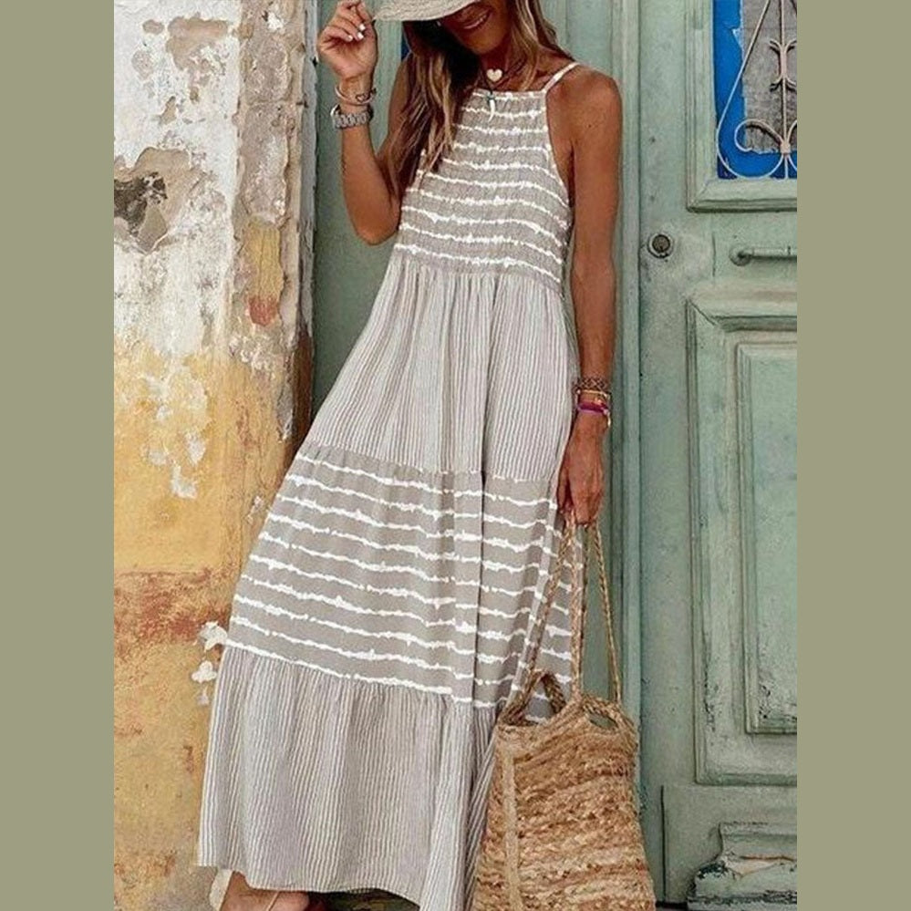 New Viral Printed Sling Dress for Summer Women