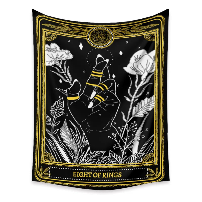 Tarot Tapestry | Psychedelic Background Cloth Boho | Wall Tapestry - Midnight Solstice Occult Shop