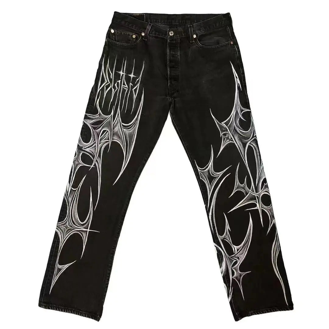 Skull Black Fade-Resistant Jeans