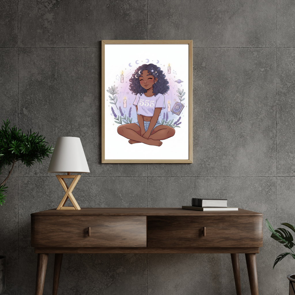 Spiritual 555 Wall Art Printable | Witchy Self Love Decor | Instant Download | Change & Transformation Affirmation - Midnight Solstice Occult Shop