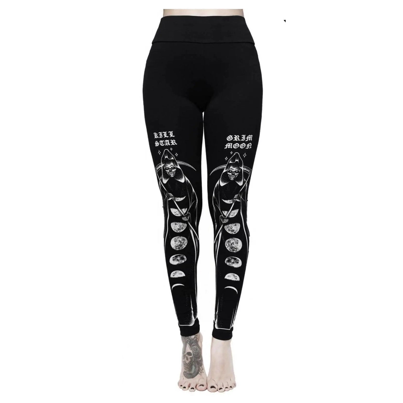 Gothic Punk Print Ladies Sports Yoga Leggings
