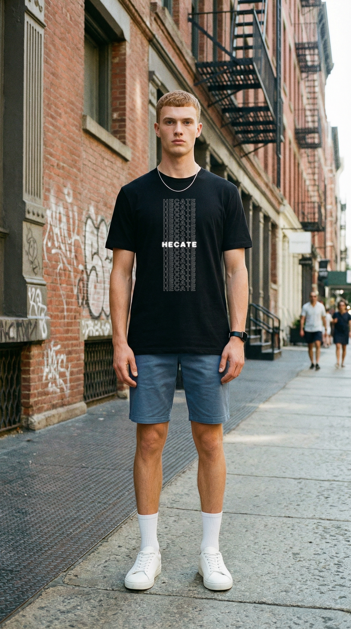 HECATE Black Graphic T-Shirt | Minimalist Gothic Streetwear Tee