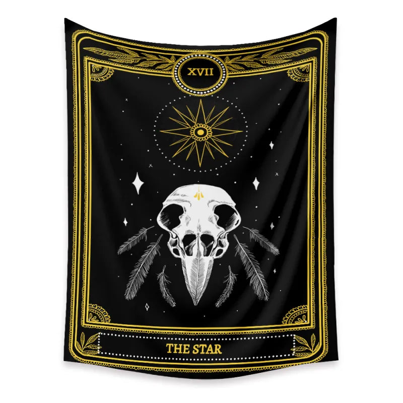 Tarot Tapestry | Psychedelic Background Cloth Boho | Wall Tapestry - Midnight Solstice Occult Shop