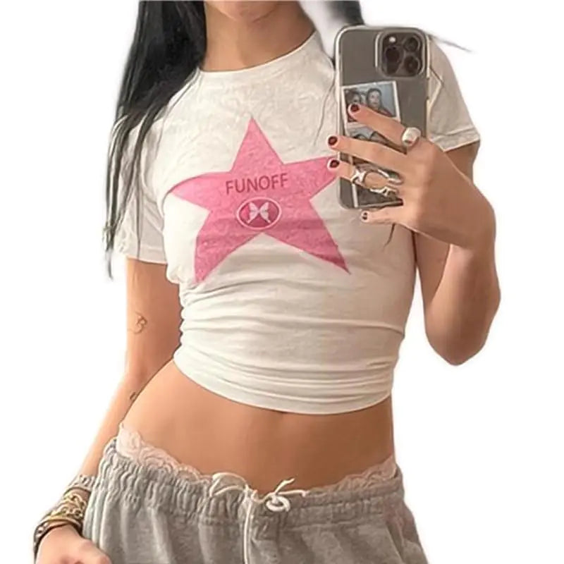 Baby Tees for Women | Y2k Short Sleeve Crop Top | Funny Graphic Summer T-Shirt