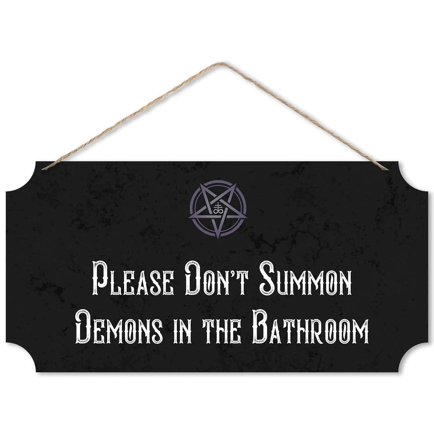 Please Dont Summon Demons in The Bathroom Sign12 x 6 Witchy bathroom decor Gothic Bathroom Decor Wall Art Funny Bathroom sign