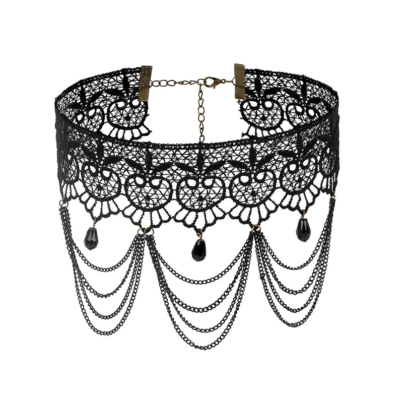 Gothic Style Choker Necklaces - Layered Ethnic Design