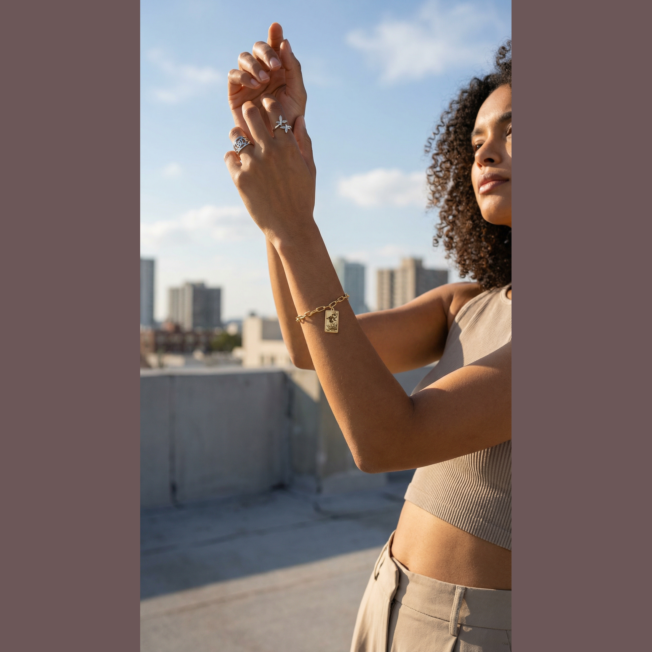 Sterling Silver Butterfly Ring – Adjustable Celestial Gem Ring