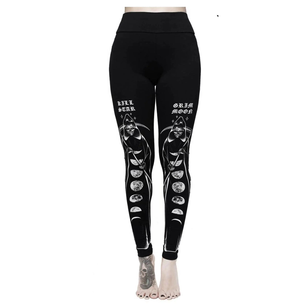 Gothic Punk Print Ladies Sports Yoga Leggings