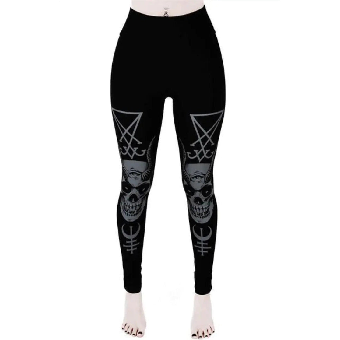 Gothic Punk Print Ladies Sports Yoga Leggings