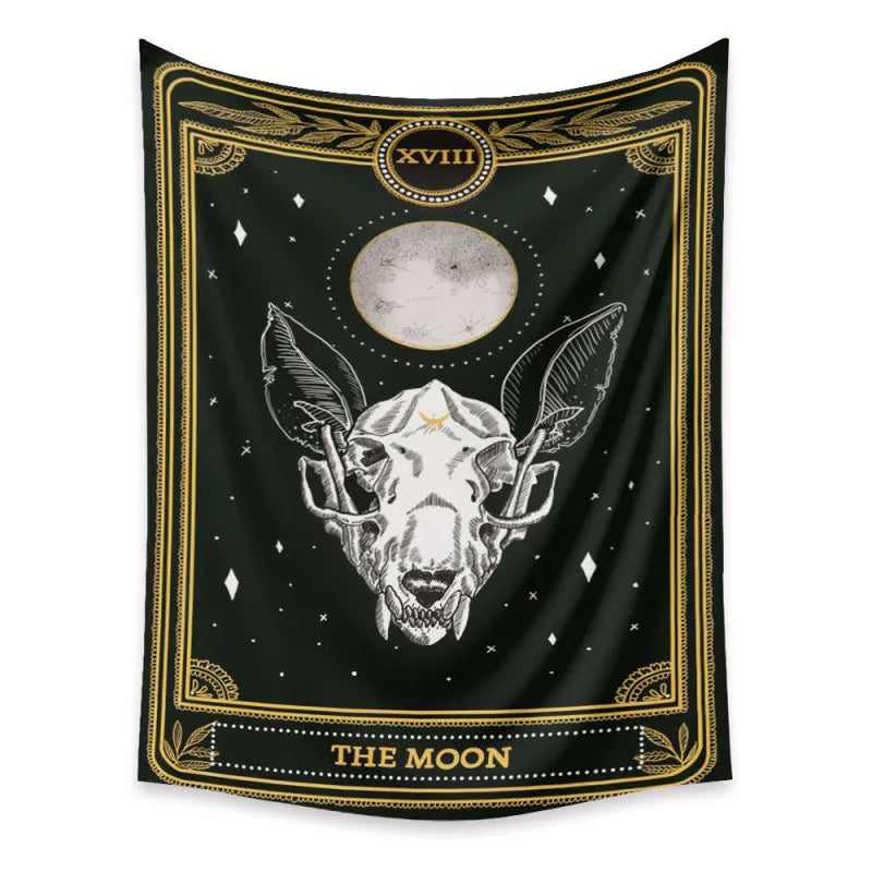 Tarot Tapestry | Psychedelic Background Cloth Boho | Wall Tapestry - Midnight Solstice Occult Shop