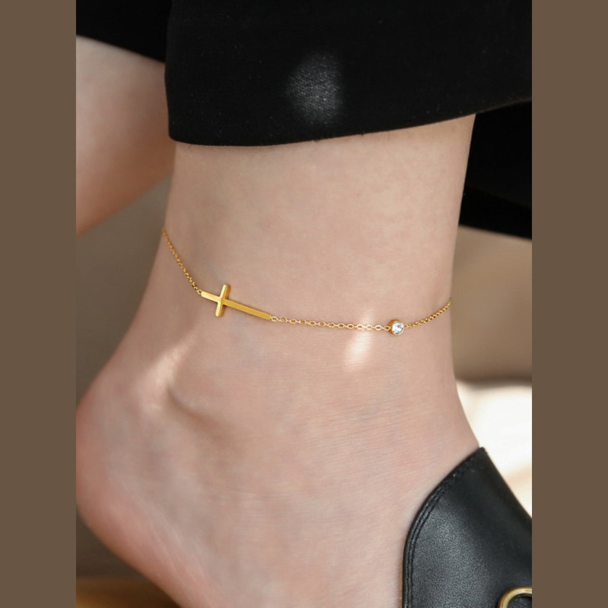 Trendy Cross Crystal Anklet / Braceletfor Women Jewellry