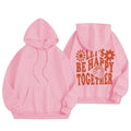 Women Pink Hoodie Cute Teen Girls Crewneck Graphic Hoodies Drawstring Pullover Sweatshirts Y2K Preppy Pocket Sweatshirt