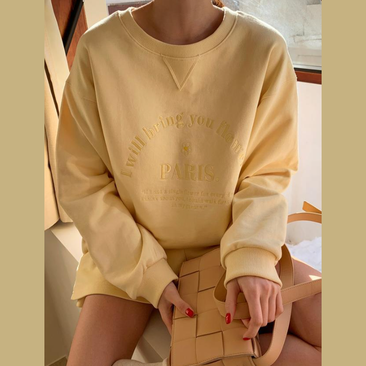 Embroidered Bring You Flowers Sweater and Shorts Suit for Women