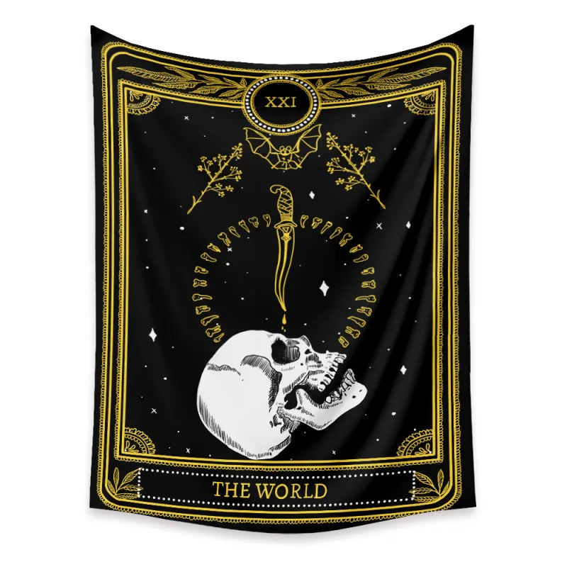 Tarot Tapestry | Psychedelic Background Cloth Boho | Wall Tapestry - Midnight Solstice Occult Shop