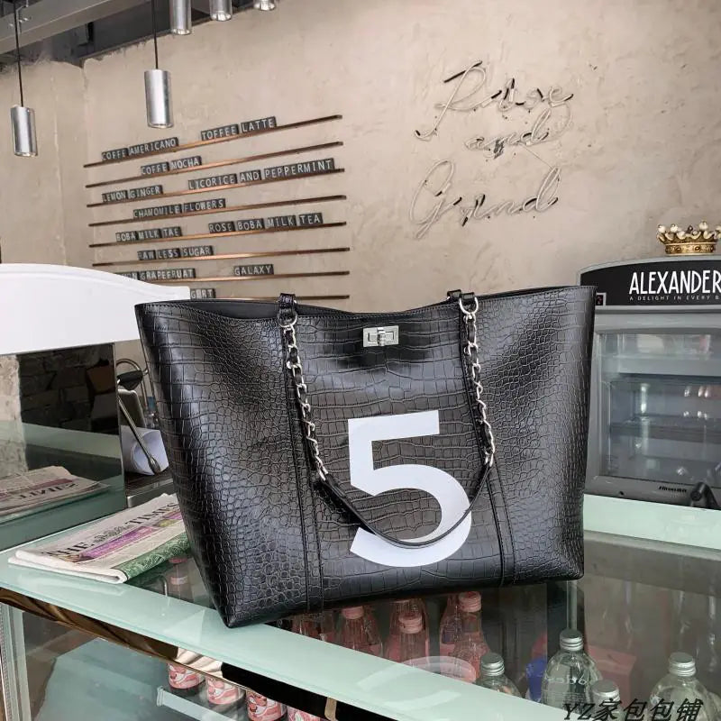 Crocodile Pattern Large Capacity Women's Tote Bag