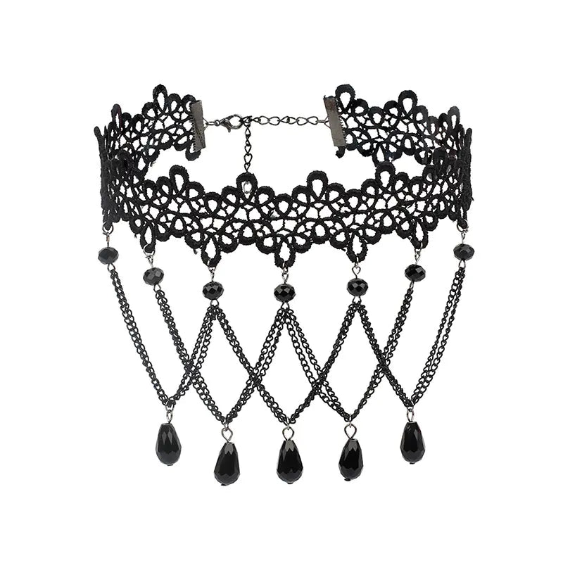 Gothic Style Choker Necklaces - Layered Ethnic Design