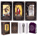 Tarot Cards for Beginners Classic Tarot Cards with Meanings on Them Durable Tarot Cards with Guide Book for Beginners (Black)