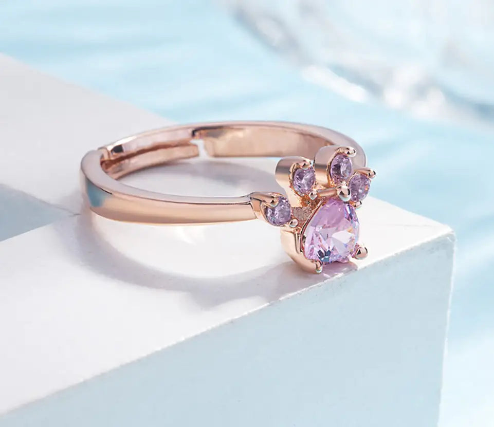 Cat / Dog Paw Ring for Women Jewelry Sets