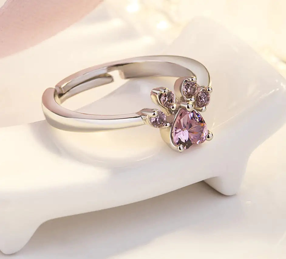 Cat / Dog Paw Ring for Women Jewelry Sets