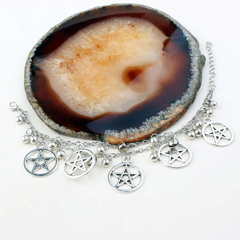 Gothic Pentagram Bracelet for Witchcraft Mystics