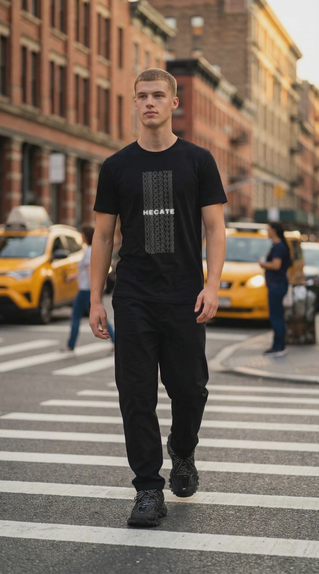HECATE Black Graphic T-Shirt |  Minimalist Gothic Streetwear Tee