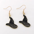 Gothic Black Cat Skull Earrings for Women's Jewelry