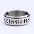 Unisex Rune Style Titanium Steel Rotatable Ring