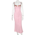 Spring Summer Wedding Guest Waist Girdling Dress