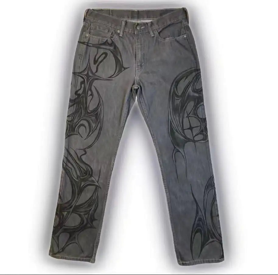 Skull Black Fade-Resistant Jeans
