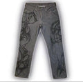 Skull Black Fade-Resistant Jeans