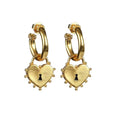 Midnight Solstice Locked Heart Earrings