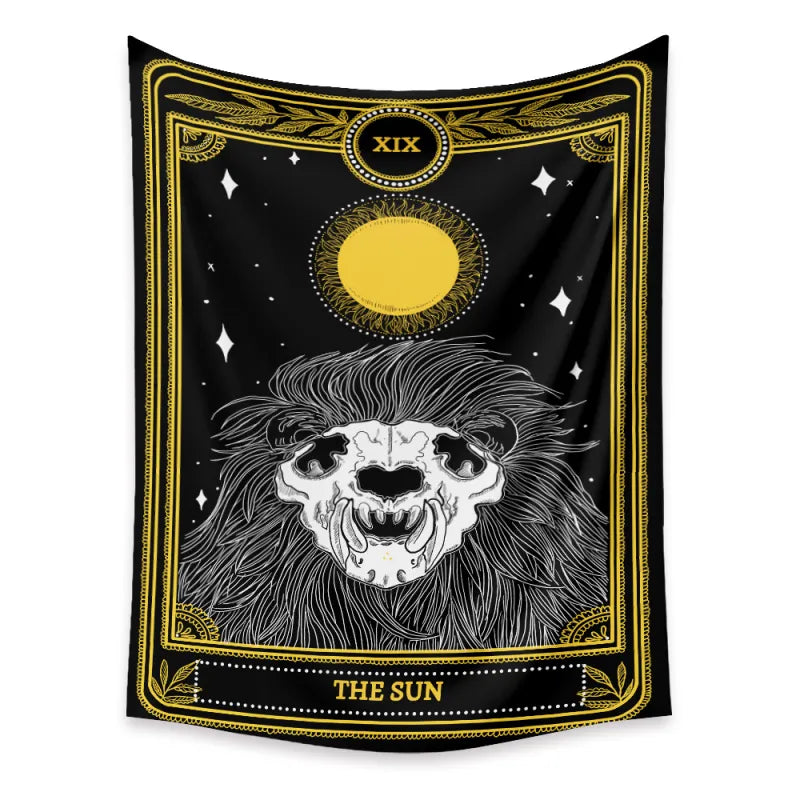 Tarot Tapestry | Psychedelic Background Cloth Boho | Wall Tapestry - Midnight Solstice Occult Shop